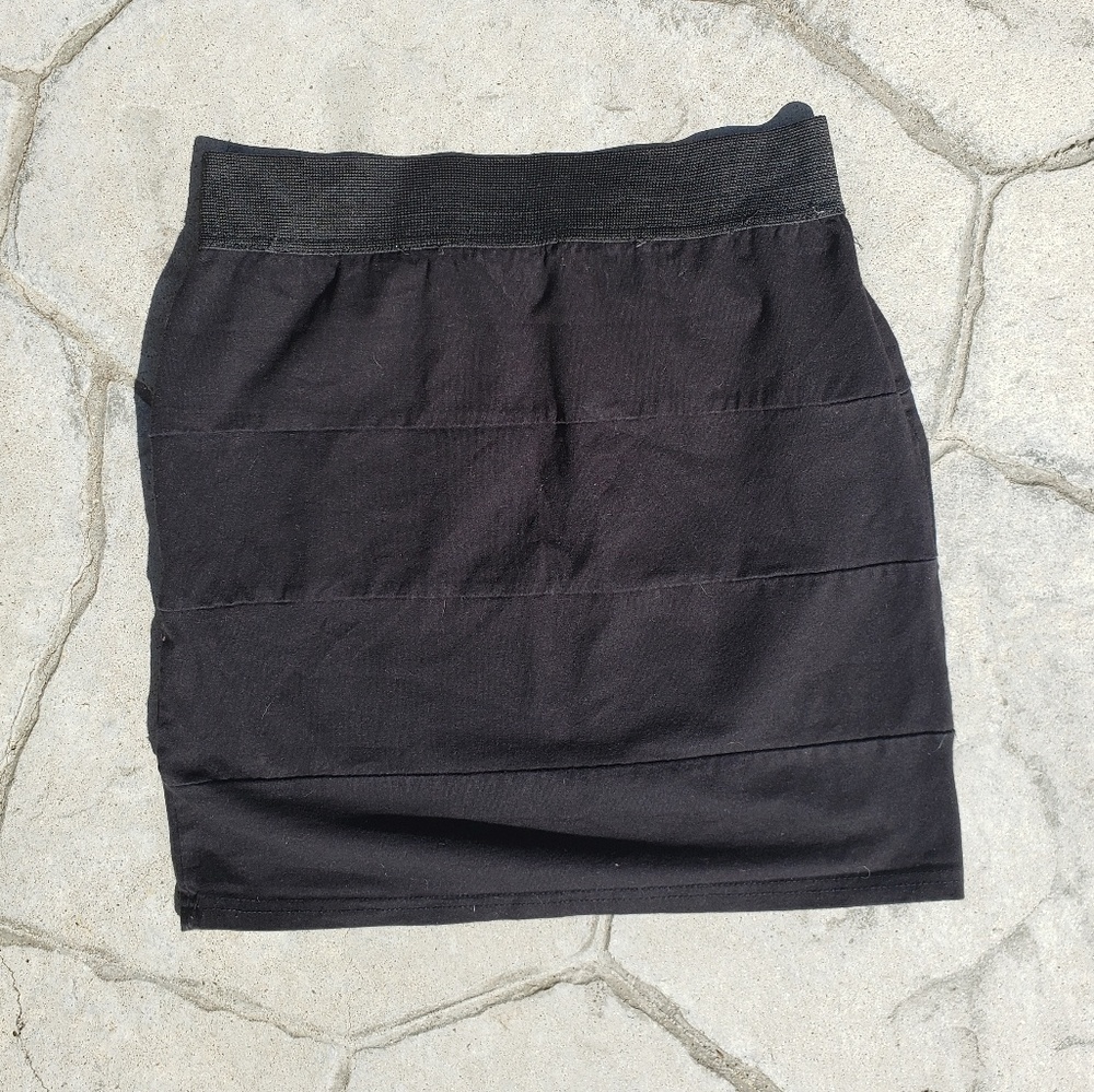 Cotton On Black High Waist Bodycon Mini Skirt S